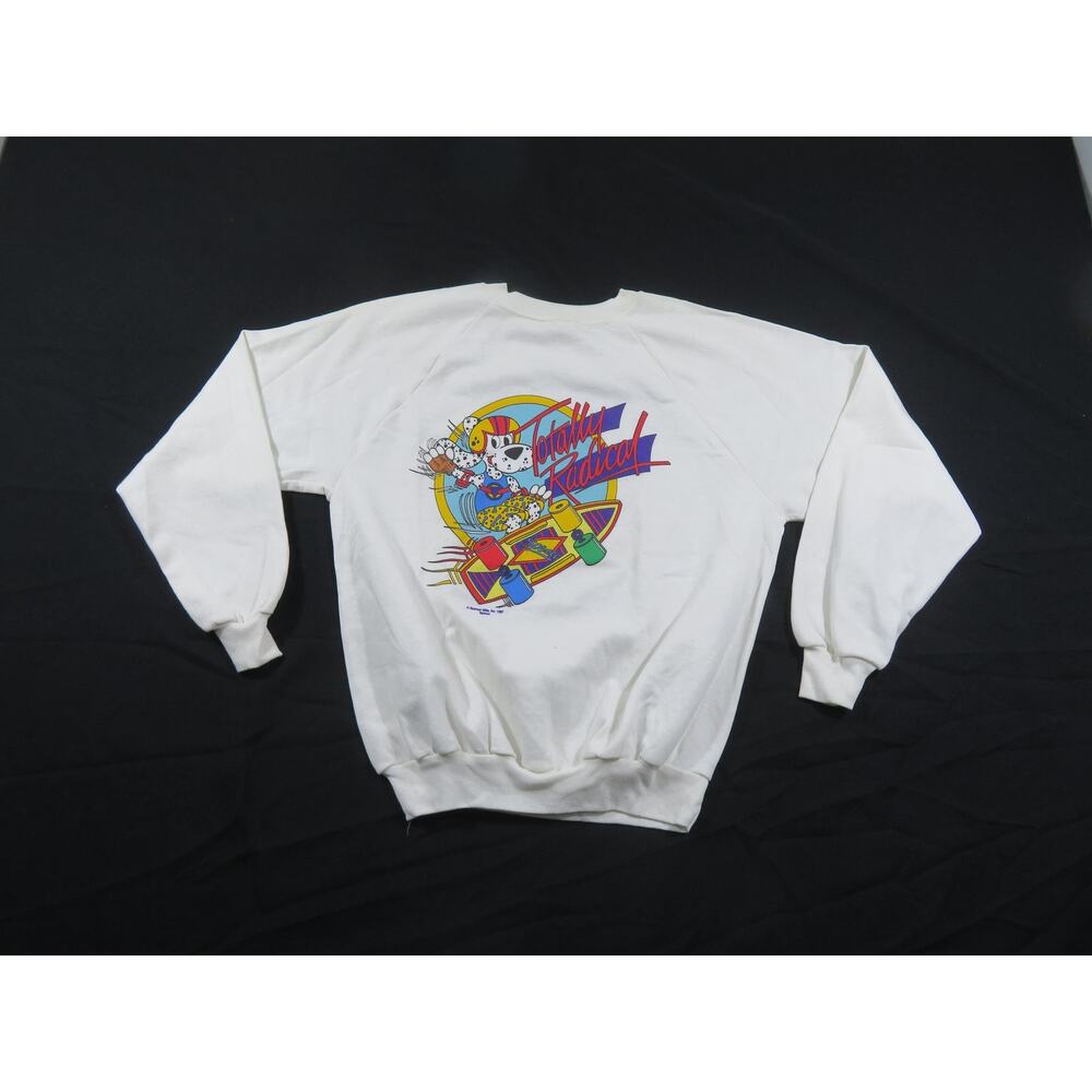 Spencer Gifts Spence the Skate Boarding Dog Totally Radical 1987 Sweatshirt Sz L